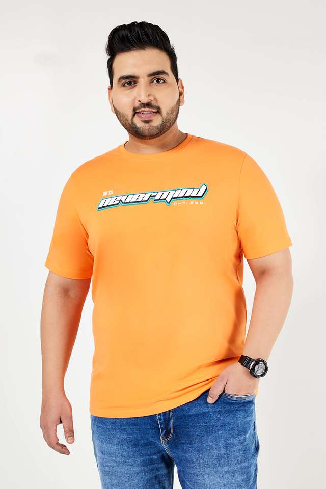 Plus-Size-Graphic-Print-Blended-Crew-Neck-Men-s-T-Shirt