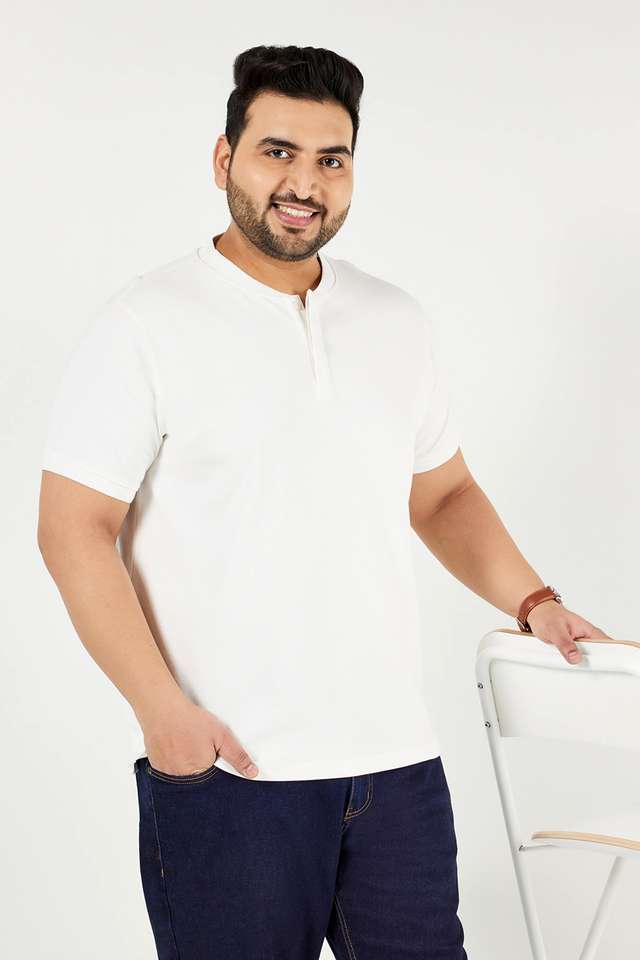 Plus-Size-Textured-Blended-Henley-Men-s-T-Shirt
