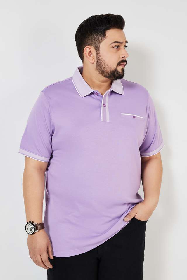 Plus-Size-Solid-Cotton-Polo-Men-s-T-Shirt