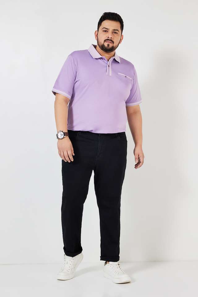 Plus-Size-Solid-Cotton-Polo-Men-s-T-Shirt