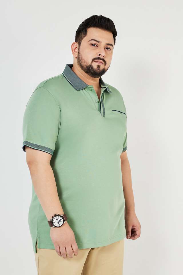 Plus-Size-Solid-Cotton-Polo-Men-s-T-Shirt