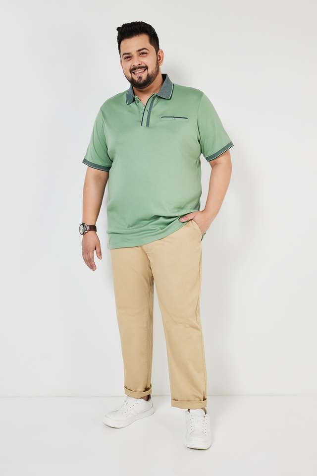 Plus-Size-Solid-Cotton-Polo-Men-s-T-Shirt