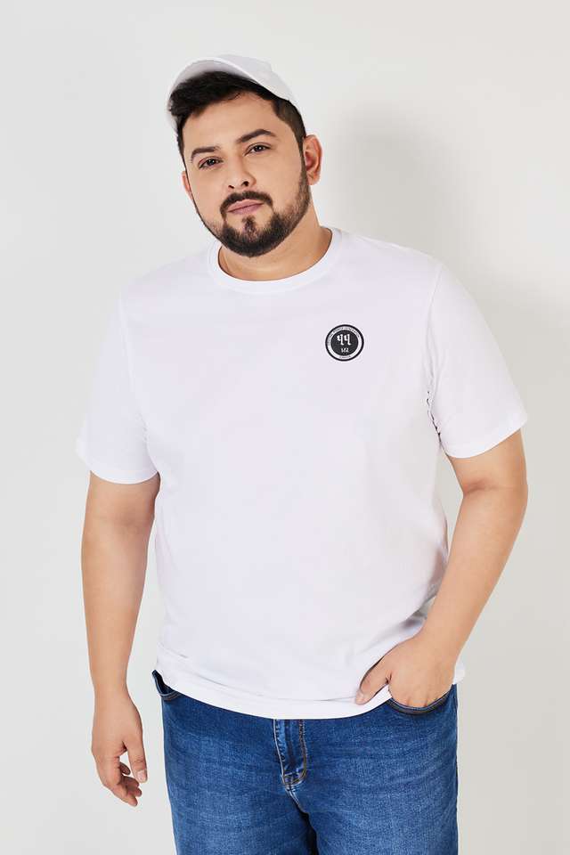 Solid-Cotton-Regular-Fit-Men-T-Shirt