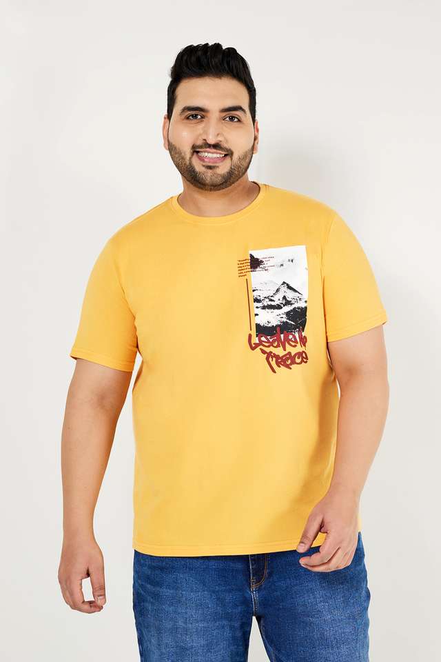 Plus-Size-Graphic-Print-Cotton-Crew-Neck-Men-s-T-Shirt