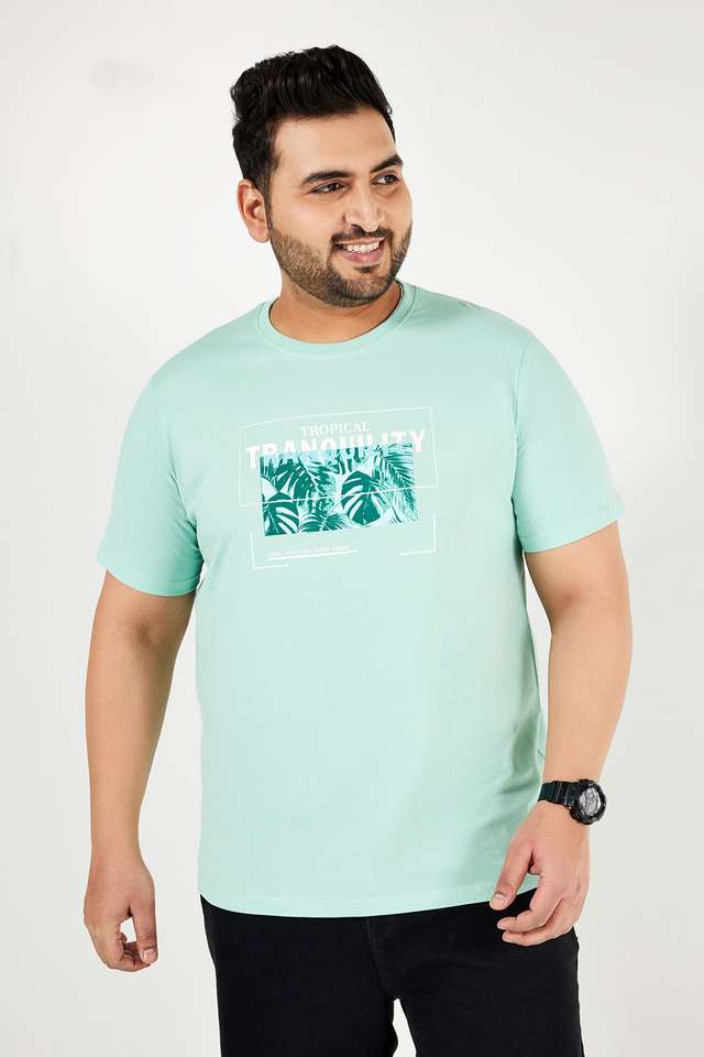 Plus-Size-Graphic-Print-Cotton-Crew-Neck-Men-s-T-Shirt