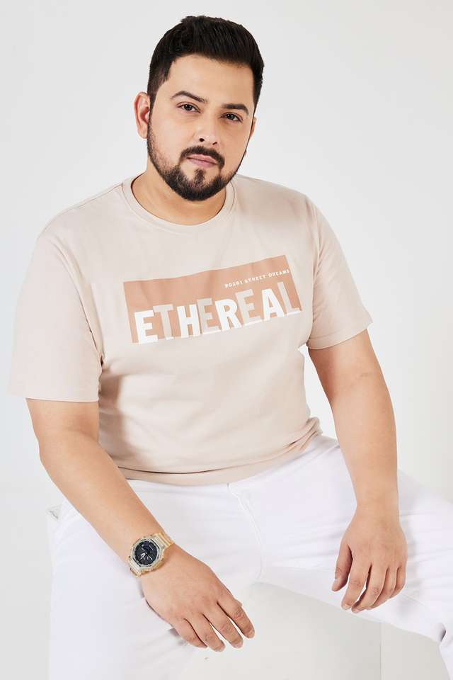 Plus-Size-Graphic-Print-Cotton-Crew-Neck-Men-s-T-Shirt