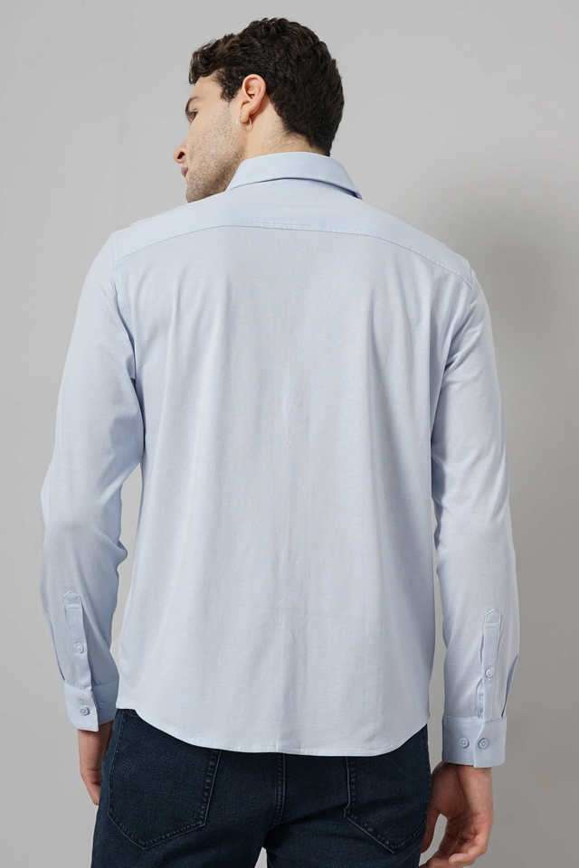 Solid-Cotton-Regular-Fit-Men-s-Casual-Wear-Shirt