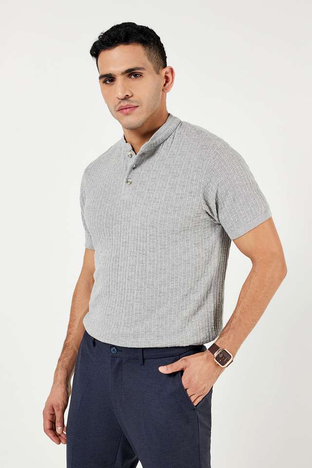 Textured-Cotton-Polo-Men-s-T-Shirt