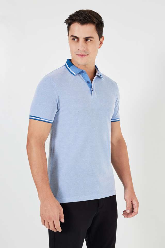 Textured-Blended-Fabric-Regular-Fit-Men-s-T-Shirt