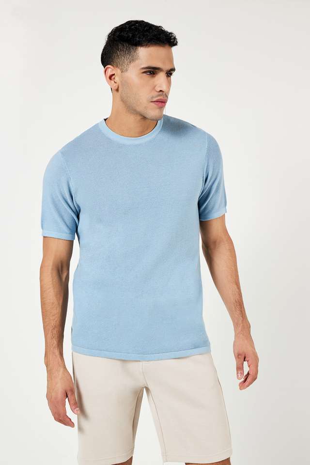 Solid-Cotton-Regular-Fit-Men-T-Shirt