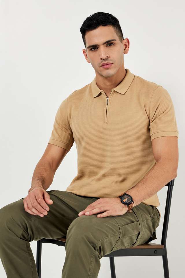 Solid-Blended-Fabric-Polo-Men-s-T-Shirt