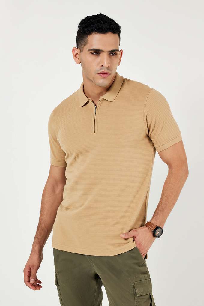Solid-Blended-Fabric-Polo-Men-s-T-Shirt
