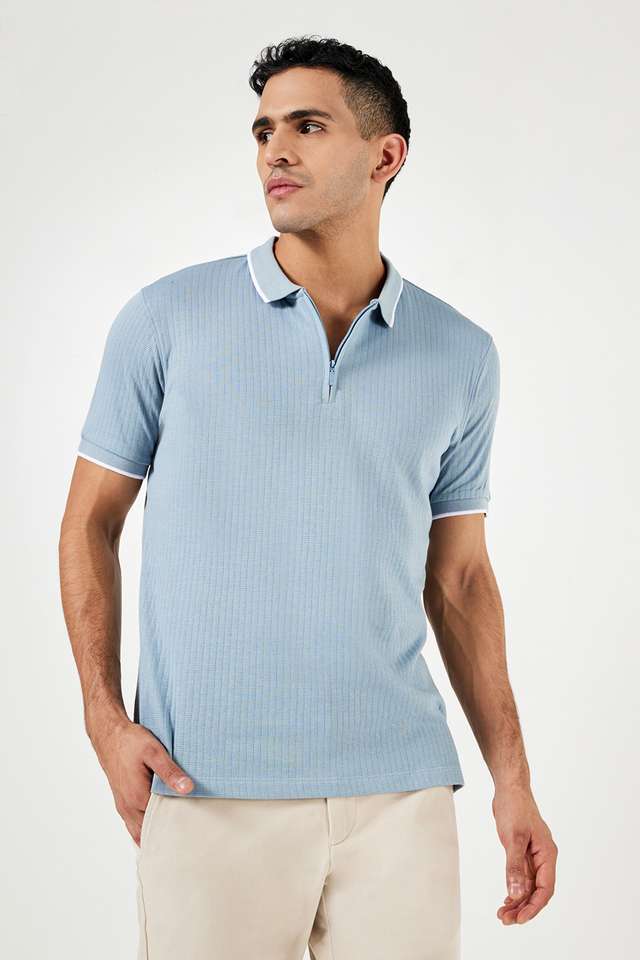Textured-Cotton-Polo-Men-s-T-Shirt