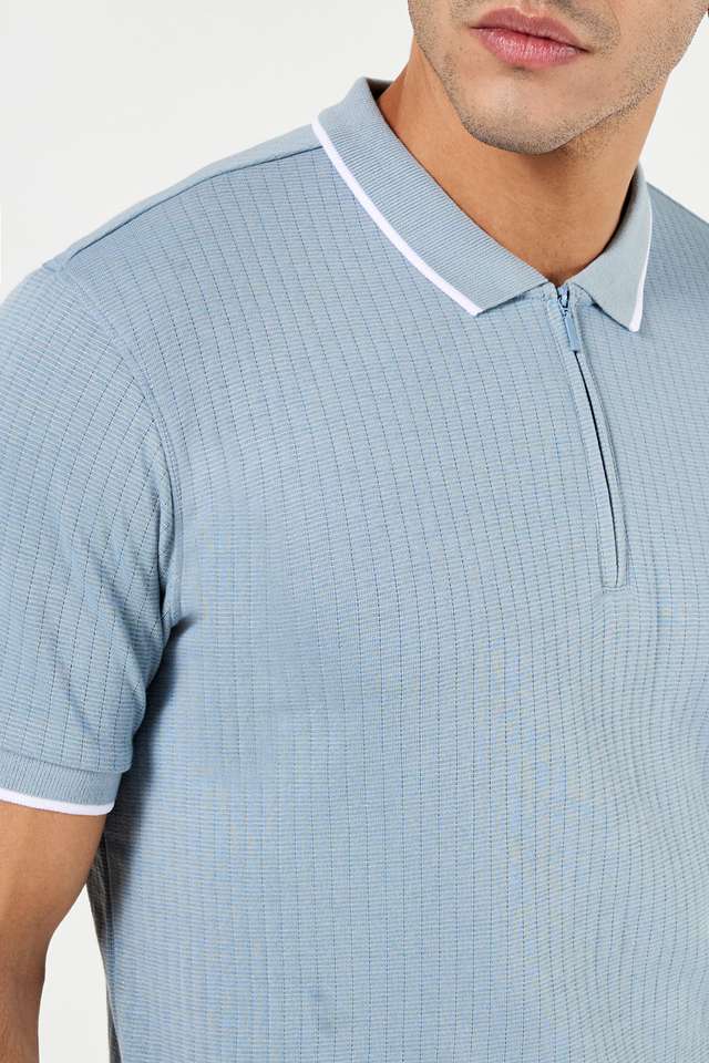 Textured-Cotton-Polo-Men-s-T-Shirt