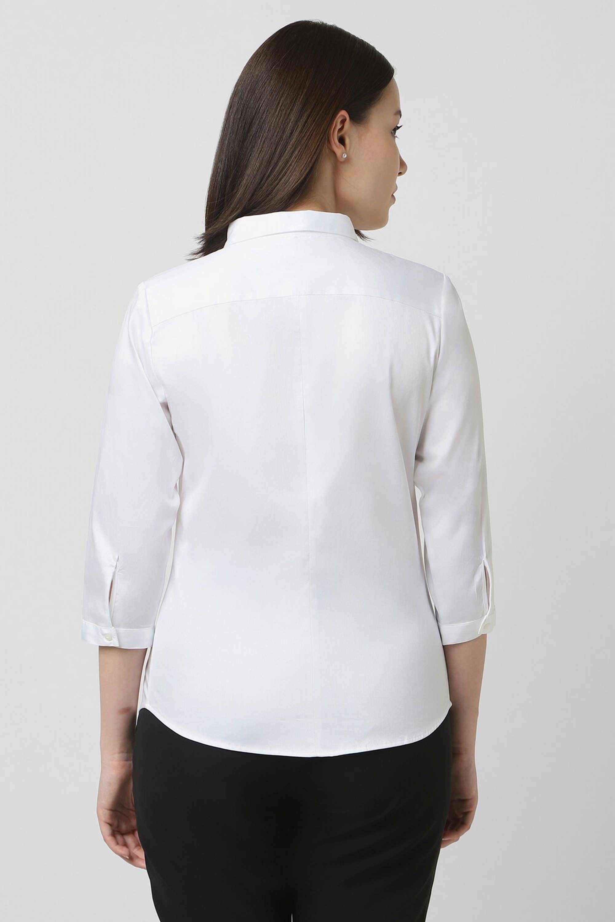 Solid-Blended-Fabric-Women-Casual-Wear-Shirt