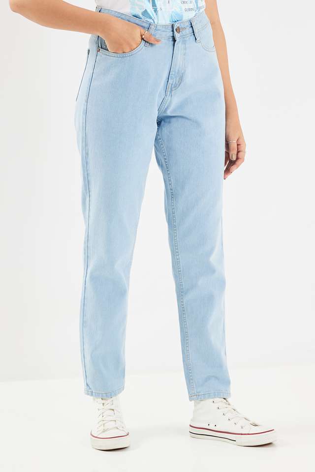 Solid Denim Regular Fit Women's Jeans-image-5