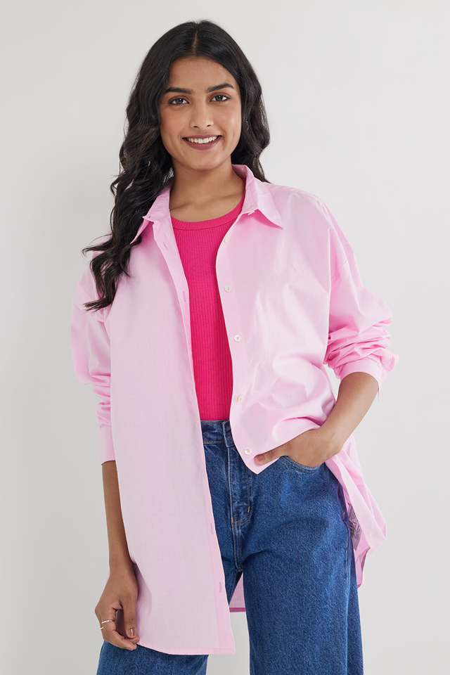 Solid-Collared-Cotton-Women-s-Formal-Wear-Shirt