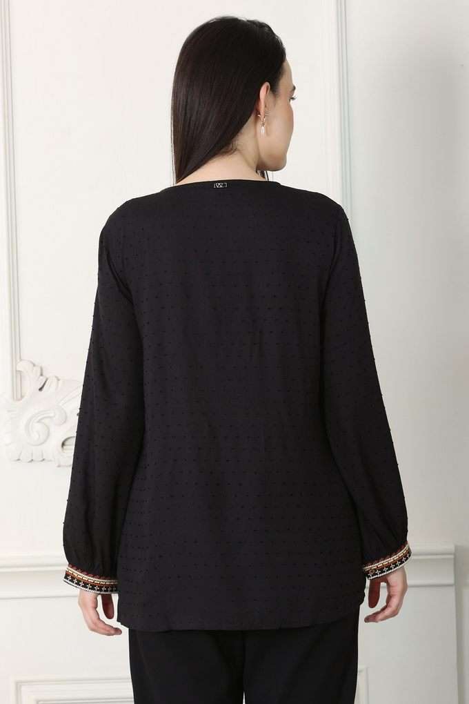 Solid-Viscose-Round-Neck-Women-s-Top