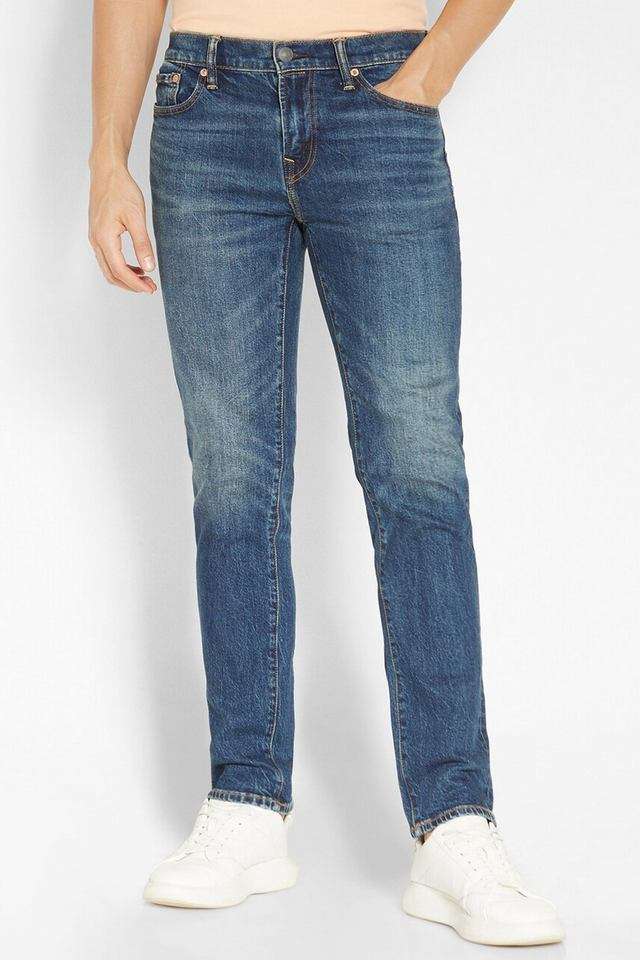 Light-Wash-Cotton-Stretch-Straight-Fit-Men-s-Jeans