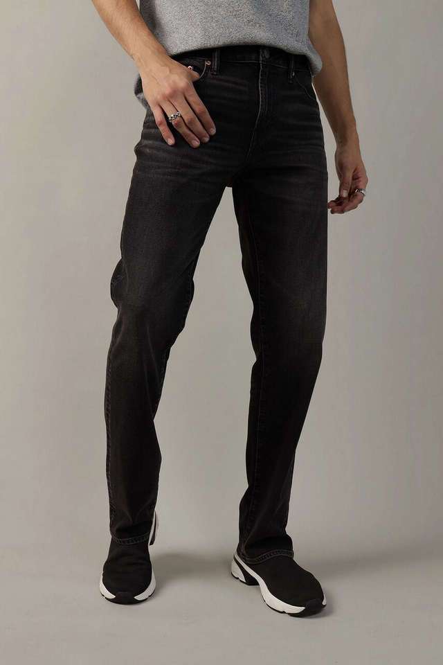 Light-Wash-Cotton-Stretch-Bootcut-Fit-Men-s-Jeans