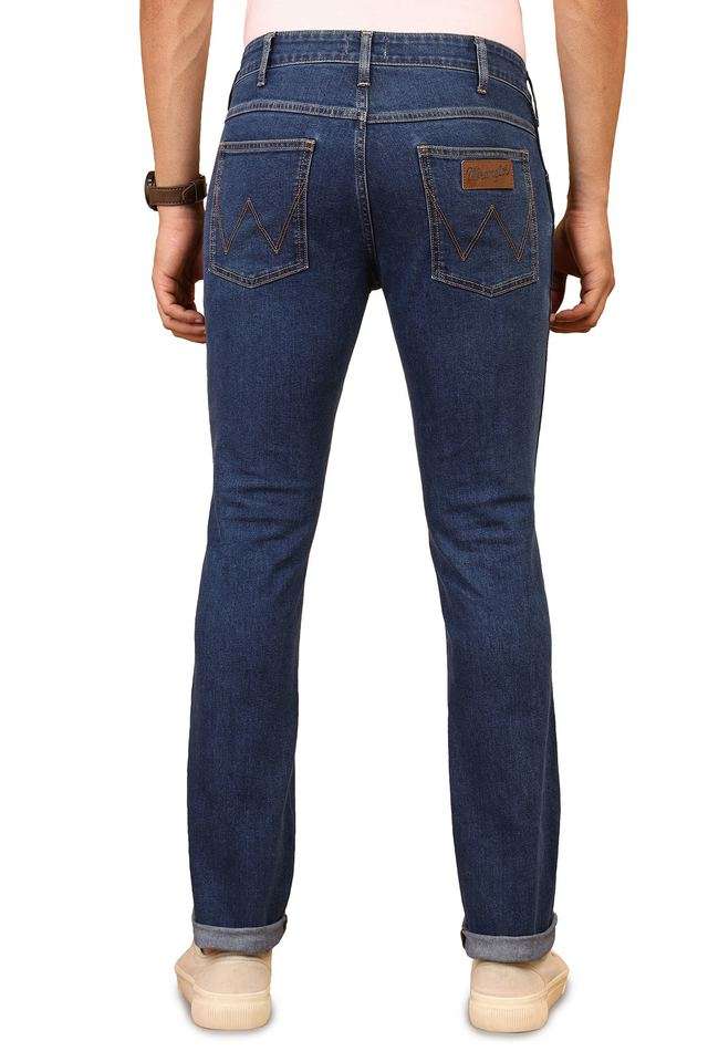 Light-Wash-Cotton-Polyester-Fleece-Regular-Fit-Men-s-Jeans