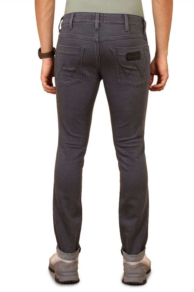 Light-Wash-Cotton-Polyester-Fleece-Slim-Fit-Men-s-Jeans
