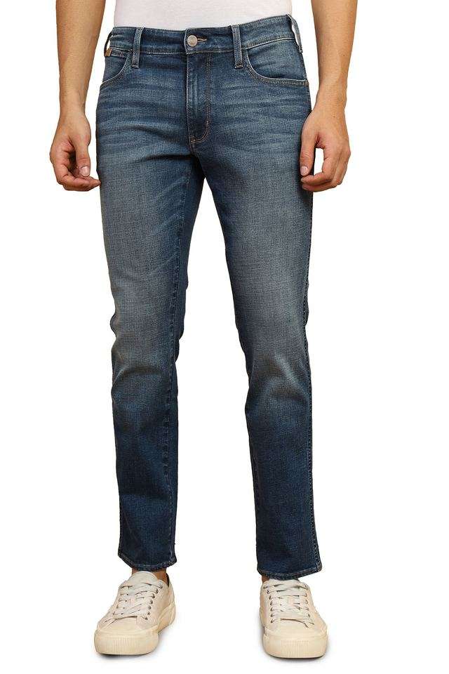 Light-Wash-Cotton-Polyester-Fleece-Regular-Fit-Men-s-Jeans