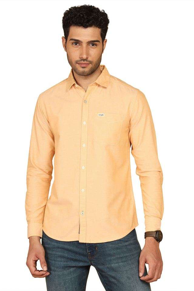 Solid-Cotton-Regular-Fit-Men-s-Casual-Wear-Shirt