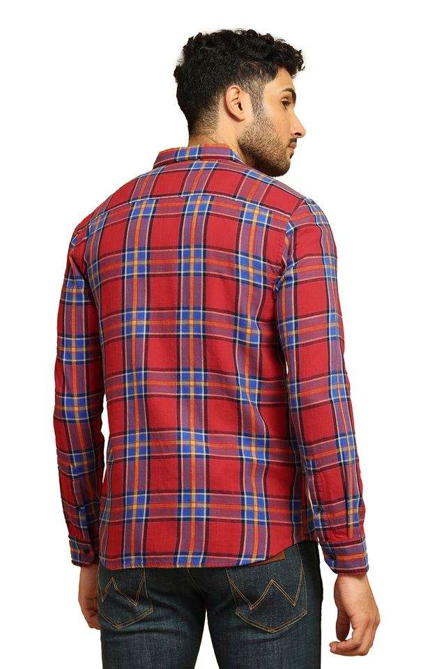 Checks-Cotton-Regular-Fit-Men-s-Casual-Wear-Shirt