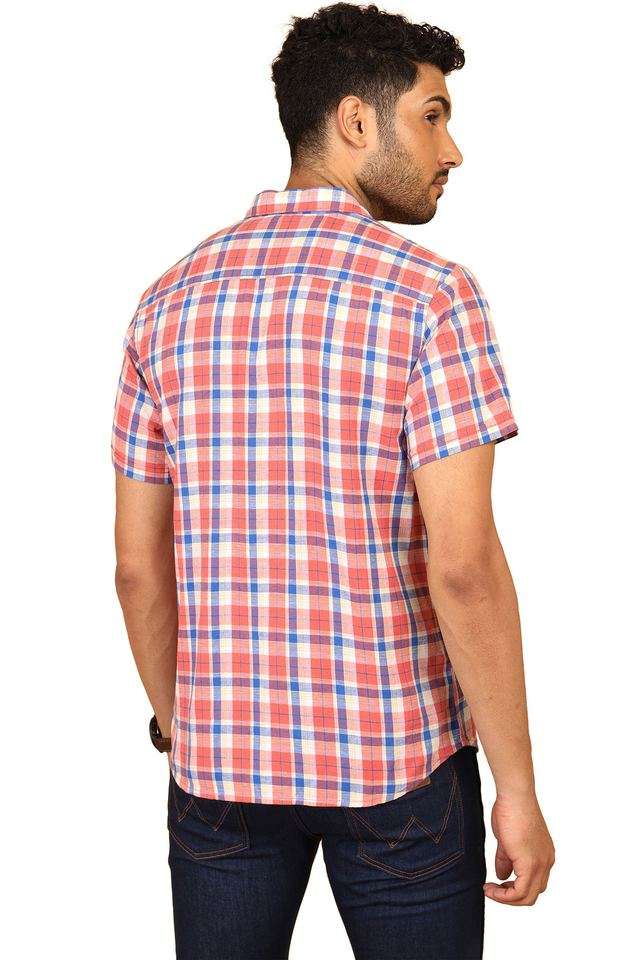Checks-Cotton-Regular-Fit-Men-s-Casual-Wear-Shirt