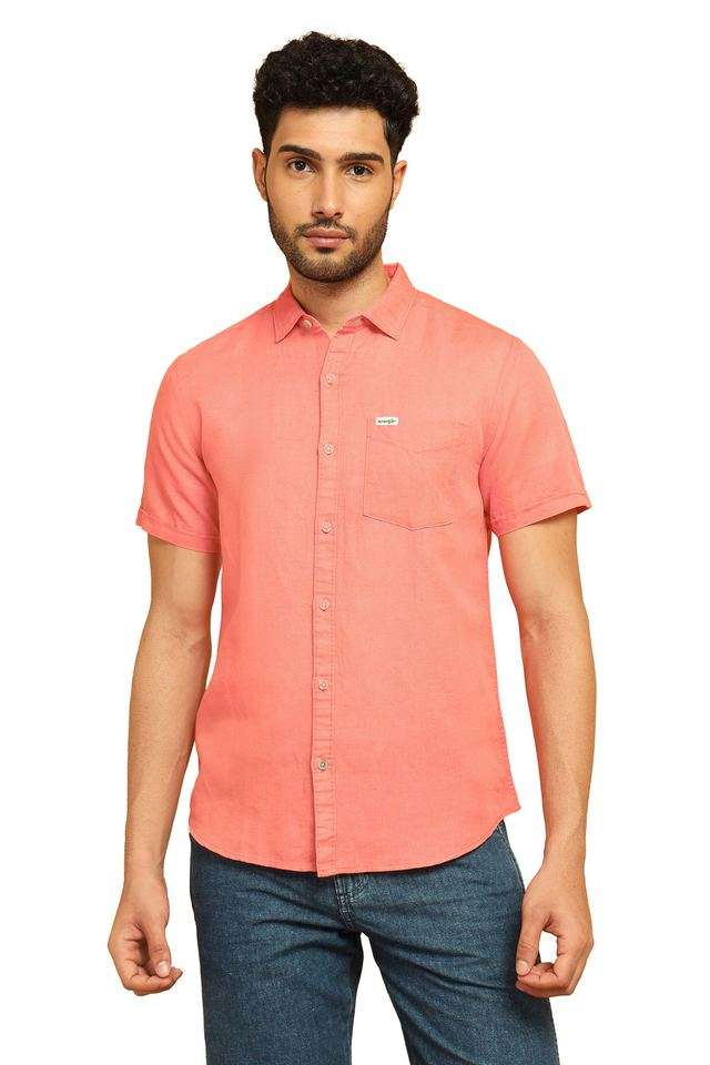 Solid-Cotton-Regular-Fit-Men-s-Casual-Wear-Shirt