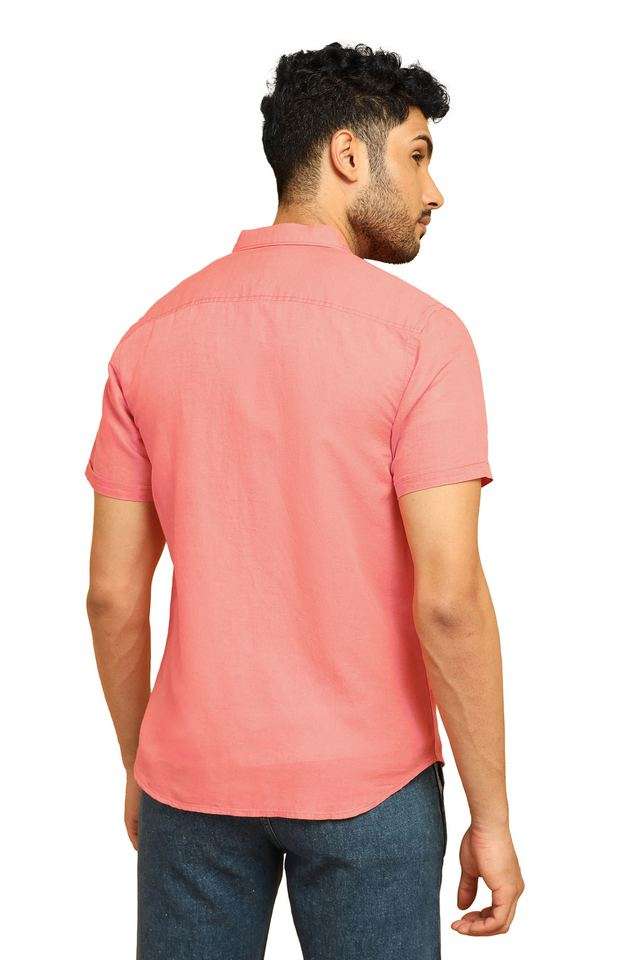 Solid-Cotton-Regular-Fit-Men-s-Casual-Wear-Shirt