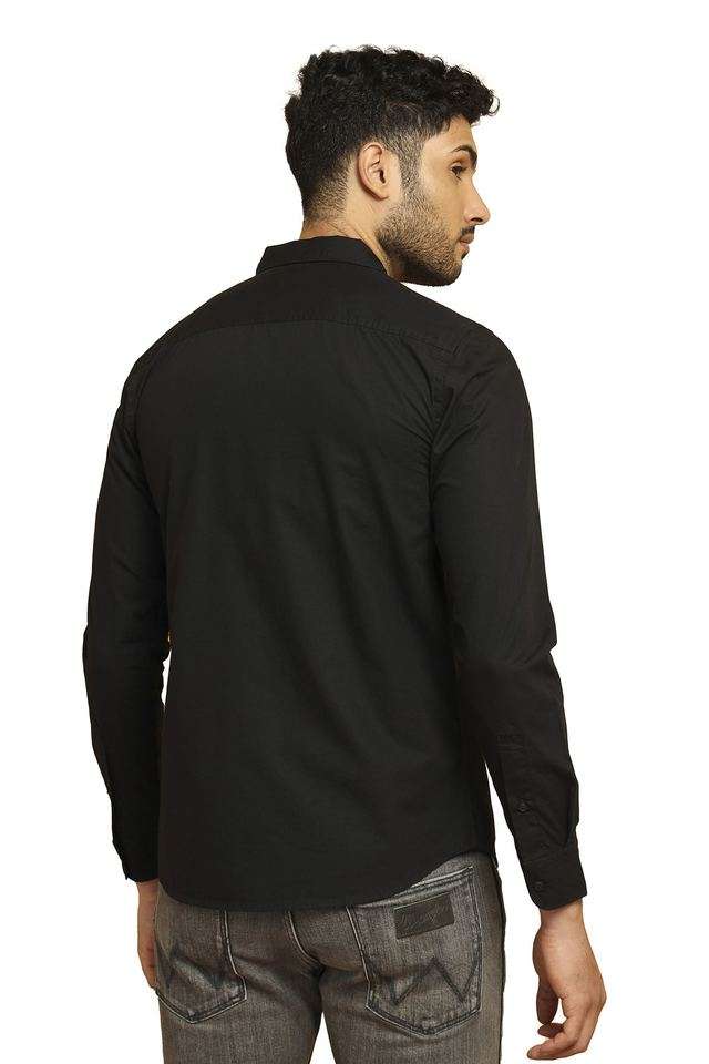 Solid-Cotton-Regular-Fit-Men-s-Casual-Wear-Shirt