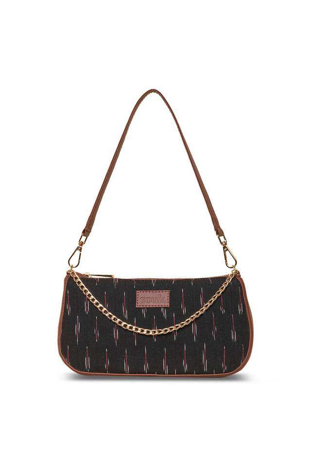 Printed-Ikat-PU-Zipper-Closure-Women-s-Casual-Sling-Bag