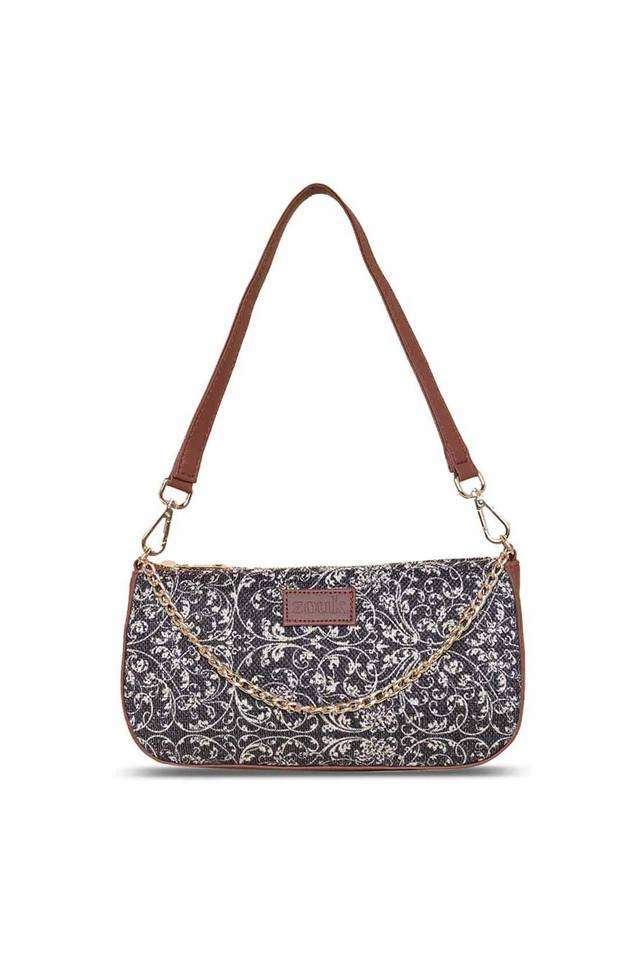 Printed-Lattice-PU-Zipper-Closure-Women-s-Casual-Sling-Bag