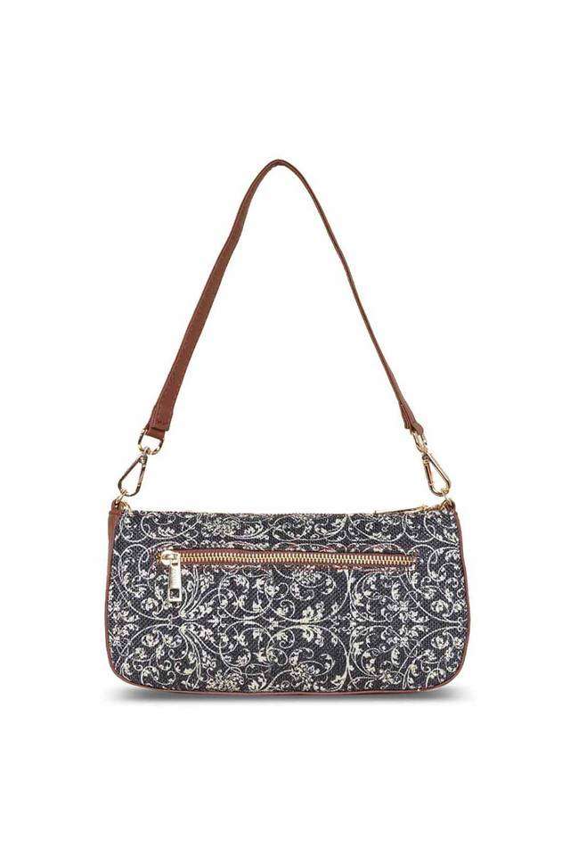 Printed-Lattice-PU-Zipper-Closure-Women-s-Casual-Sling-Bag