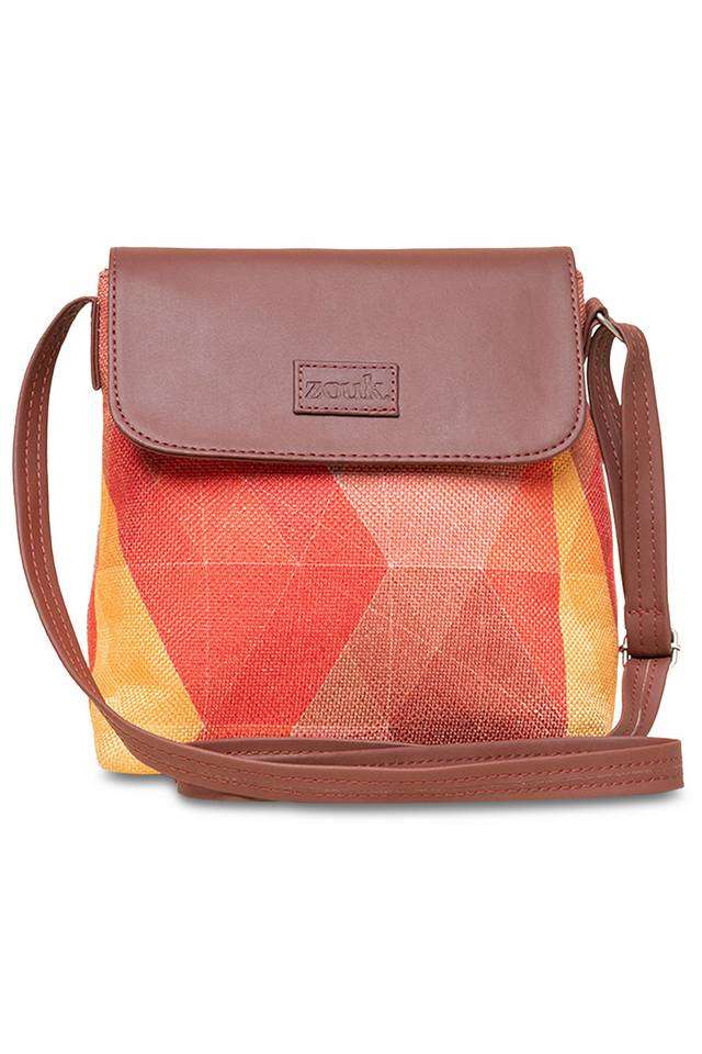 Printed-Geooptics-PU-Zipper-Closure-Women-s-Casual-Sling-Bag