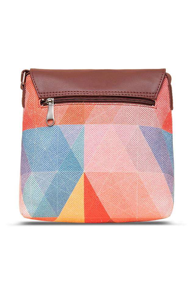 Printed-Geooptics-PU-Zipper-Closure-Women-s-Casual-Sling-Bag