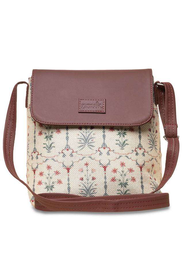 Printed-Taj-PU-Zipper-Closure-Women-s-Casual-Sling-Bag