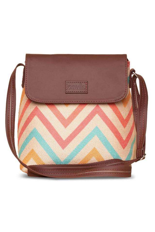 Printed-WavBeach-PU-Zipper-Closure-Women-s-Casual-Sling-Bag