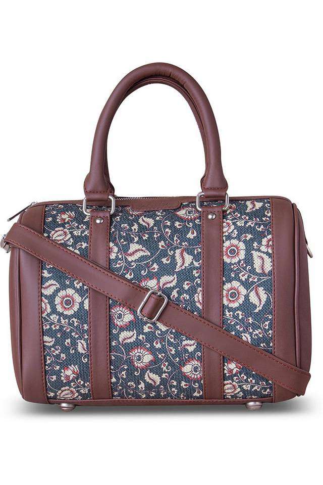 Printed-Chittoor-PU-Zipper-Closure-Women-s-Casual-Satchel-Bag