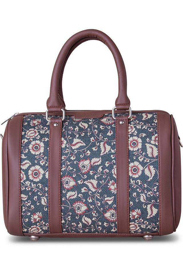 Printed-Chittoor-PU-Zipper-Closure-Women-s-Casual-Satchel-Bag