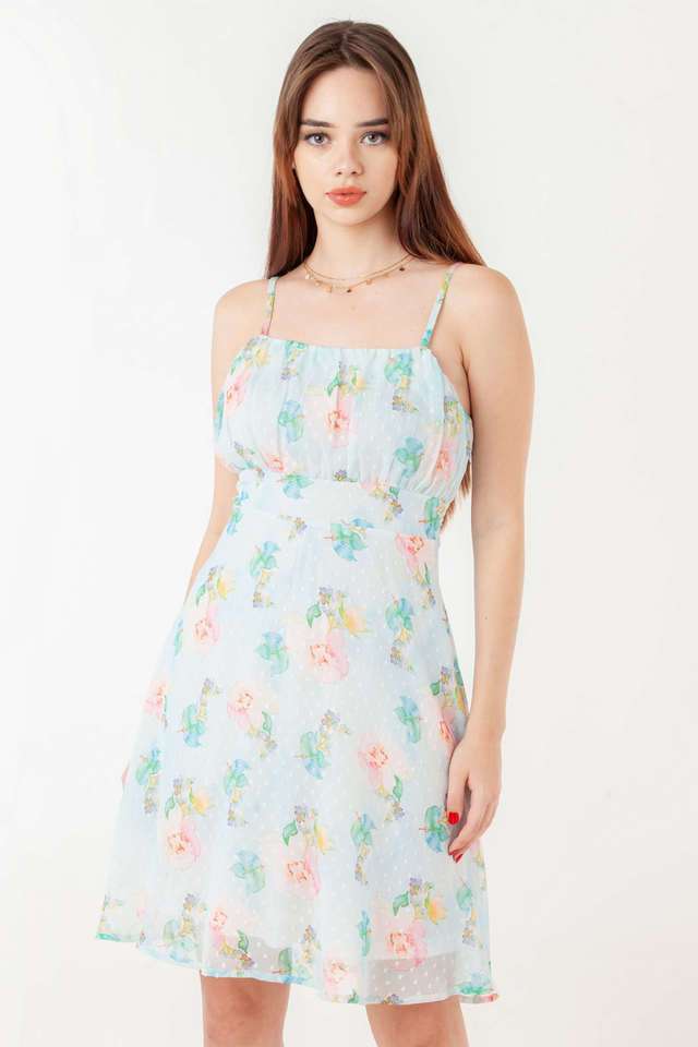 zink london Floral Square Neck Polyester Women Dress-picture-10