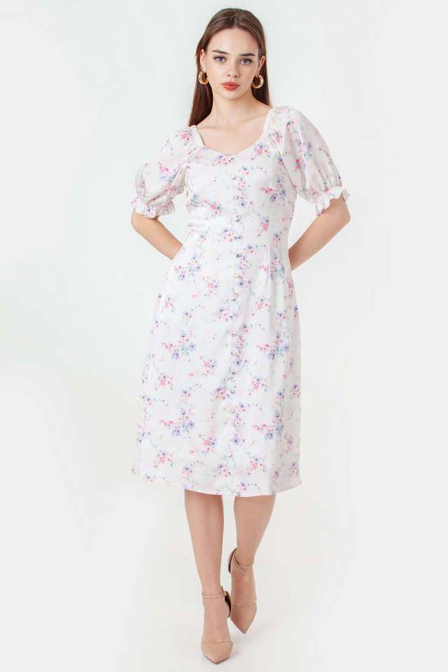 zink london Floral Polyester V-Neck Women's Party Wear Dress-picture-38