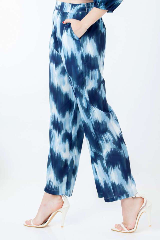 Abstract-Polyester-Relaxed-Fit-Women-s-Casual-Wear-Pants