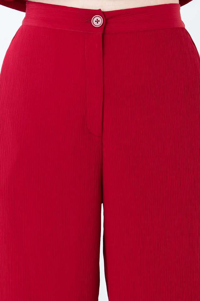 Textured-Polyester-Relaxed-Fit-Women-s-Casual-Wear-Pants