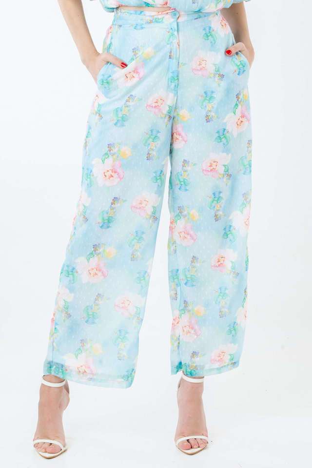 Floral-Polyester-Relaxed-Fit-Women-s-Casual-Wear-Pants