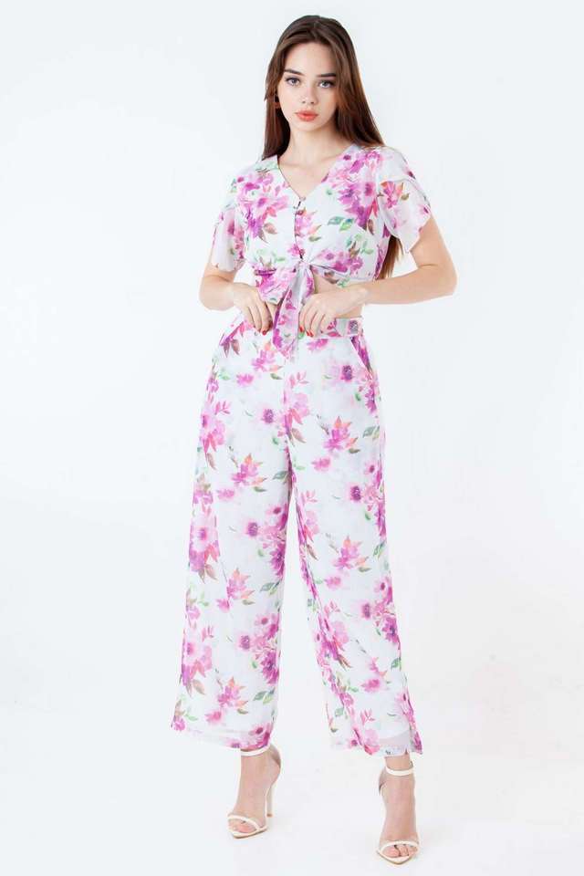Floral-Polyester-Relaxed-Fit-Women-s-Casual-Wear-Pants