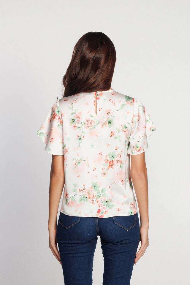 Floral-Polyester-Round-Neck-Women-s-Top