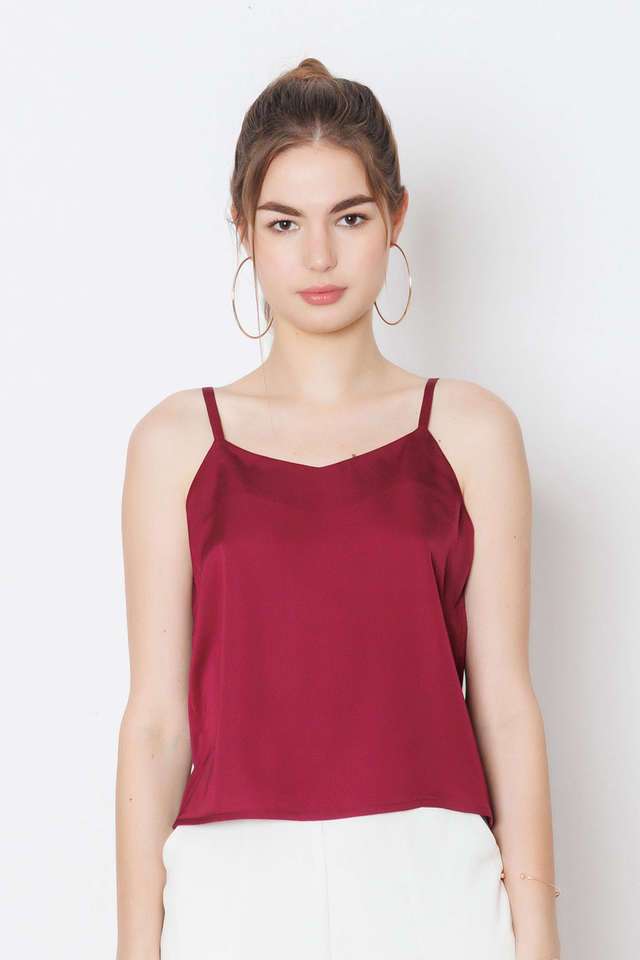 zink london Solid Polyester V-Neck Women Top-picture-26